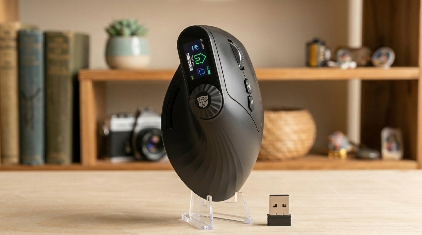 Transformers Vertical Ergonomic Mouse with LED Screen